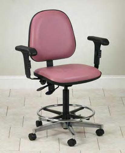 casters Adjustable contour backrest with high impact back shroud Shipping weight: 37 lbs.