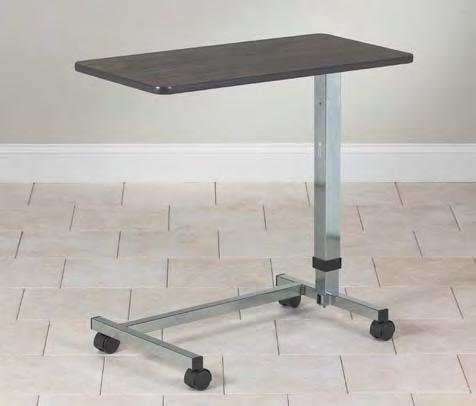 TS-165 U-Base, Over-Bed Table Same as TS-160 with Gray laminate top Length Width TS-170 top 15" 31 1 /2" base 16" 26 1 /2" height range 31" 41 1 /2" H-Base, Over-Bed Table Walnut