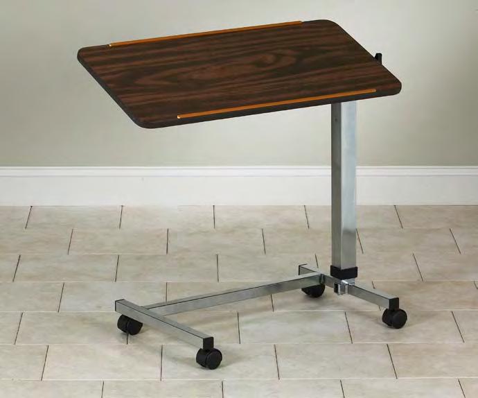 TS-185 H-Base Tilt-Top, Over-Bed Table Same as TS-180 with Gray laminate top 42 Length Width TS-199 top 15" 31 1 /2" base 16 26 1 /2" height range 20" 27 1 /4" Low Height, H-Base,