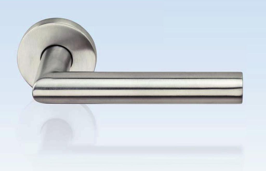 BELCANTO Handles & PZ Rosettes Features Made of stainless steel Fixed lever with spring loaded Rosette with metal base 8mm square spindle Concealed fixing screws BELCANTO Handle Set with Rosettes Kit