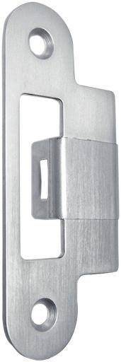 Latchbolt strike plate for 57mm (2 1/4'') thick doors 100 9-C4776-57-0-11 Made of stainless steel Non-handed With clear protective film Two #8