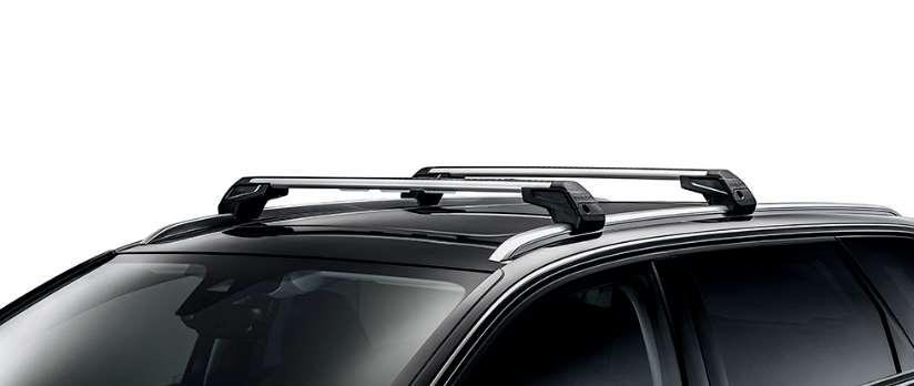 Transport solutions Stowing / TRANSVERSE ROOF BARS The roof bars are the starting point for a complete stowing solution. Made from anodised aluminium, the roof bars can carry a maximum load of 80kg.