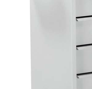 Single Door - 3 door shelves Plastic debris bin & bracket 125mm polymer castors offer