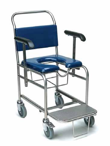 SECTION 03 BATHROOM Shower Chair MODEL: AX432 The shower chair offers a three position armrest, a non-slip retracting footrest fitted with an anti-tilt bracket and comes with a seamless, soft padded