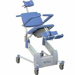 Lopital Reflex tilt rehab shower commode chair is designed to be used for mobile and semi-dependent residents.
