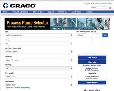 Once you have selected a pump, the tool will provide you with ample information: the