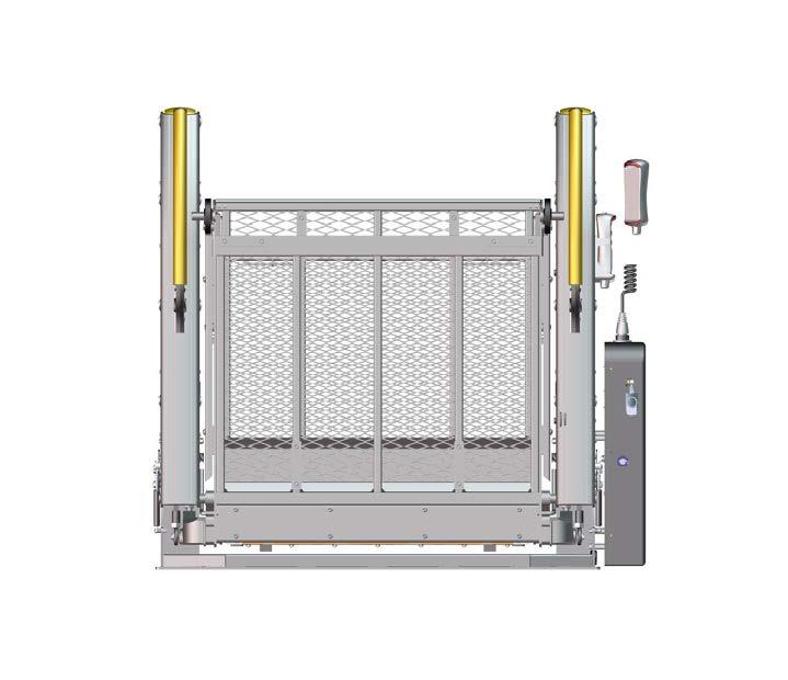 Lifts AL Panorama Linearlift TECHNICAL DATA SWL 00 kg Operation control Via push buttons up/down, stow/deploy Unladen weight Between kg and kg, depending on platform size Features Manual pump, two