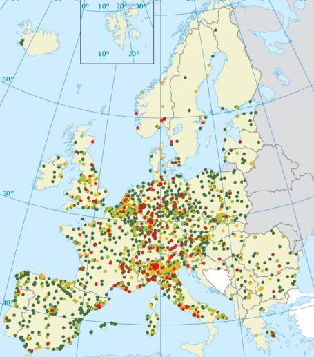 in the EU-28 exposed to air pollutant