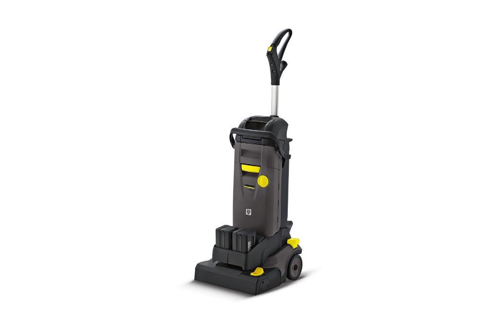 BR 30/4 C Bp Professional battery-powered small area scrubber dryer that operates like an upright vacuum cleaner. 1 High-speed roller brush Ten times higher contact pressure than manual cleaning.