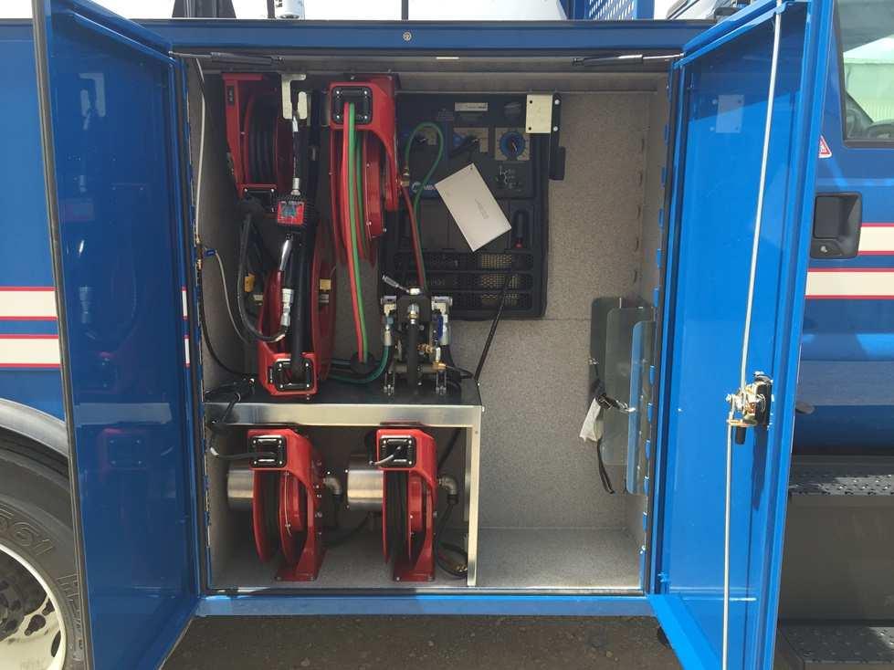 Access in RV#1 compartment OPTIONS (ADD TO BASE UNIT): Body Options Torch, welder and auxiliary start options Welder 50 leads on retractable reels (1-reel for ground, 1-lead reel) $1,379.