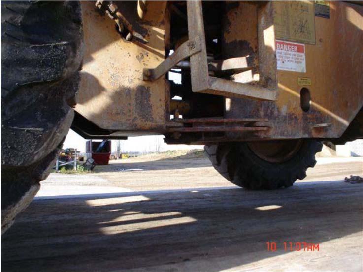 11. Securement of Heavy Articulated Equipment If a heavy articulated vehicle is equipped by the manufacturer with lock-out pins which are used to prevent articulation when