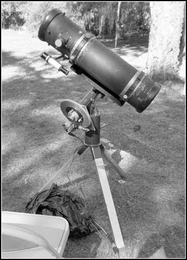 6 f/4 Newtonian telescope attached to