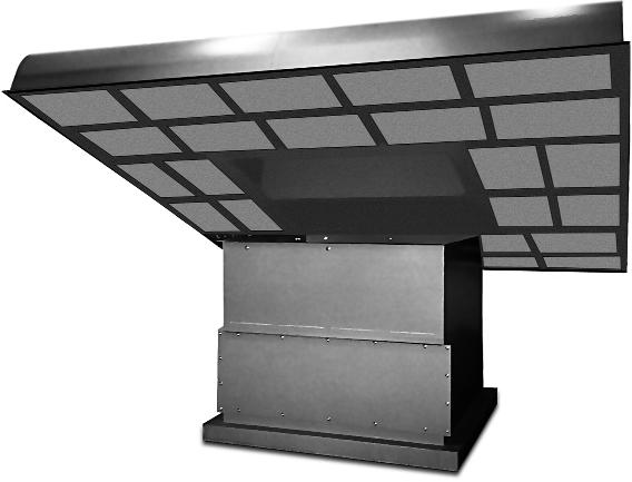 FSR Roof Mounted Filtered Air Supply Design Features The Aerovent model FSR is a roof mounted, axial flow, belted, filtered supply fan featuring Aerovent s Macheta propeller.