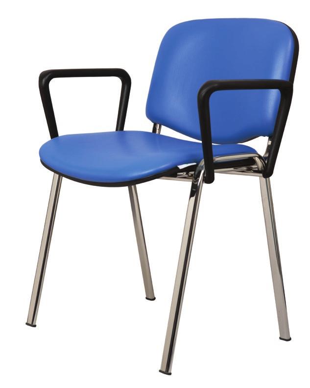 Easy to clean Stylish design Stackable chair Anti-microbial vinyl Compact design for space efficiency Width: 535mm Seat Height: 500mm Berry CA3091BY Tiree