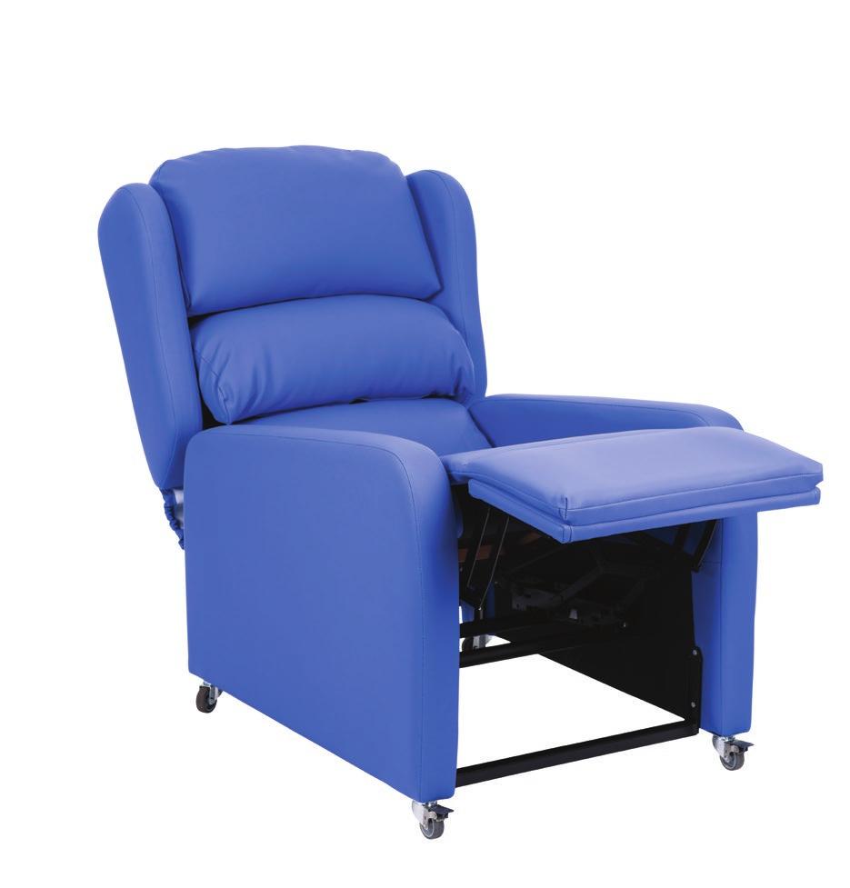 PATIENT SEATING Boston As is evident from the waterfall back of the Boston recliner, patient comfort was at the forefront of this design.