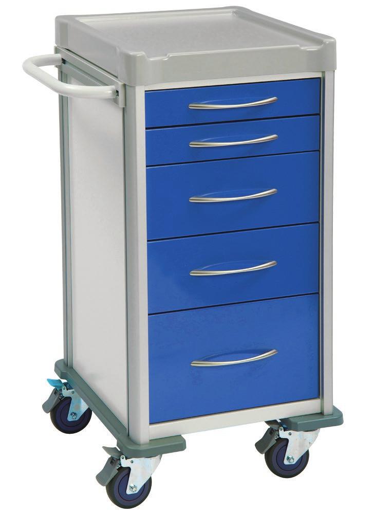 TROLLEYS Clini-Cart Slimline If you re looking for a hospital trolley to use where space is limited, then the Clini-Cart Slimline trolley is ideal.
