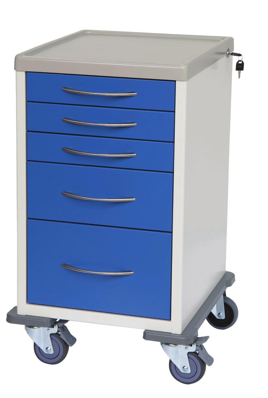 TROLLEYS Clini-Cart Narrow Storage Trolley Much like our Slimline Clini-Cart, this trolley is designed to maximise storage space. The cart offers great value without sacrificing quality.