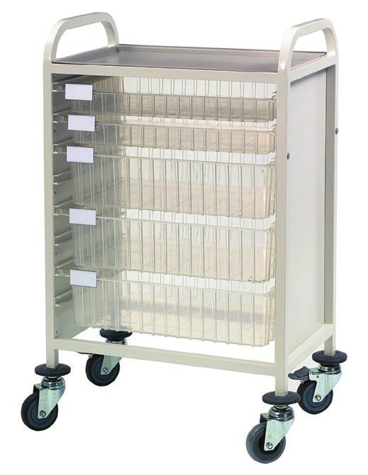 TROLLEYS Multi-Store Trolleys Our Multi-Store trolleys are designed for the safe storage and transport of hospital supplies.