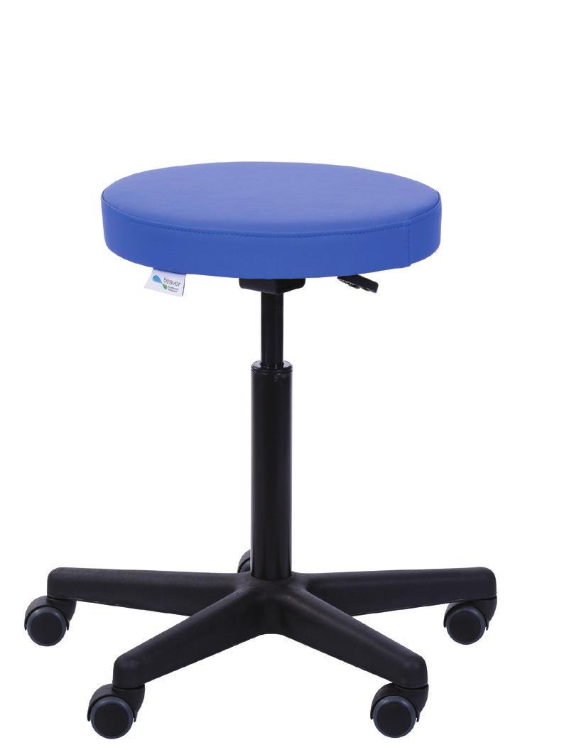 This stool is height adjustable to allow the operator to position themselves at the optimum height for comfort.