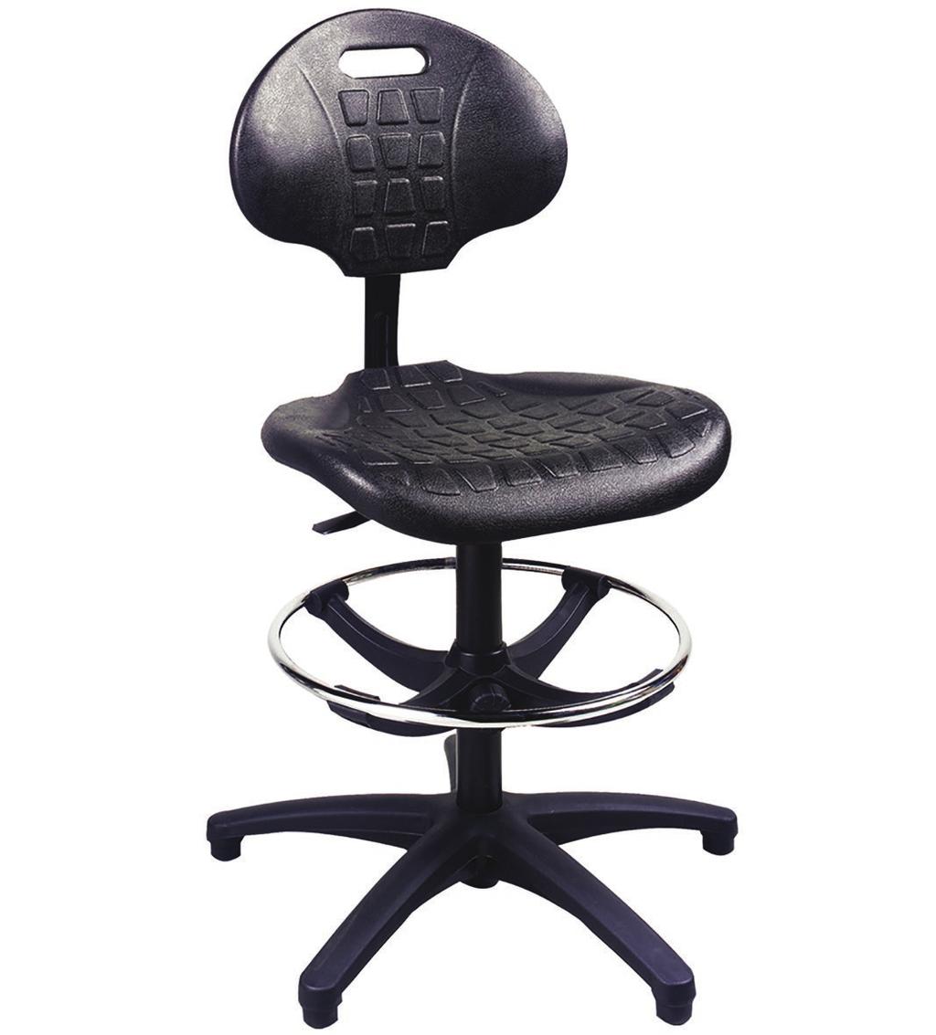 STAFF SEATING Sanda Technicians Chair The Sanda technicians chair offers a hard wearing chemical-resistant polyurethane seat and backrest that is height adjustable to allow the operator to position