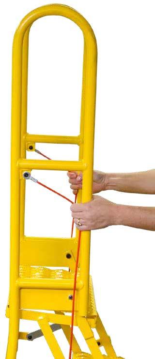 For added convenience, the ladder tilts and rolls in the open as well as closed position. 350 lb. load rating.