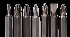 SCREWING & SAWING PROGRAM SCREWDRIVER BITS WOOD Made from heat treated hardened steel, Mechanics screw bits are manufactured for the professional users.