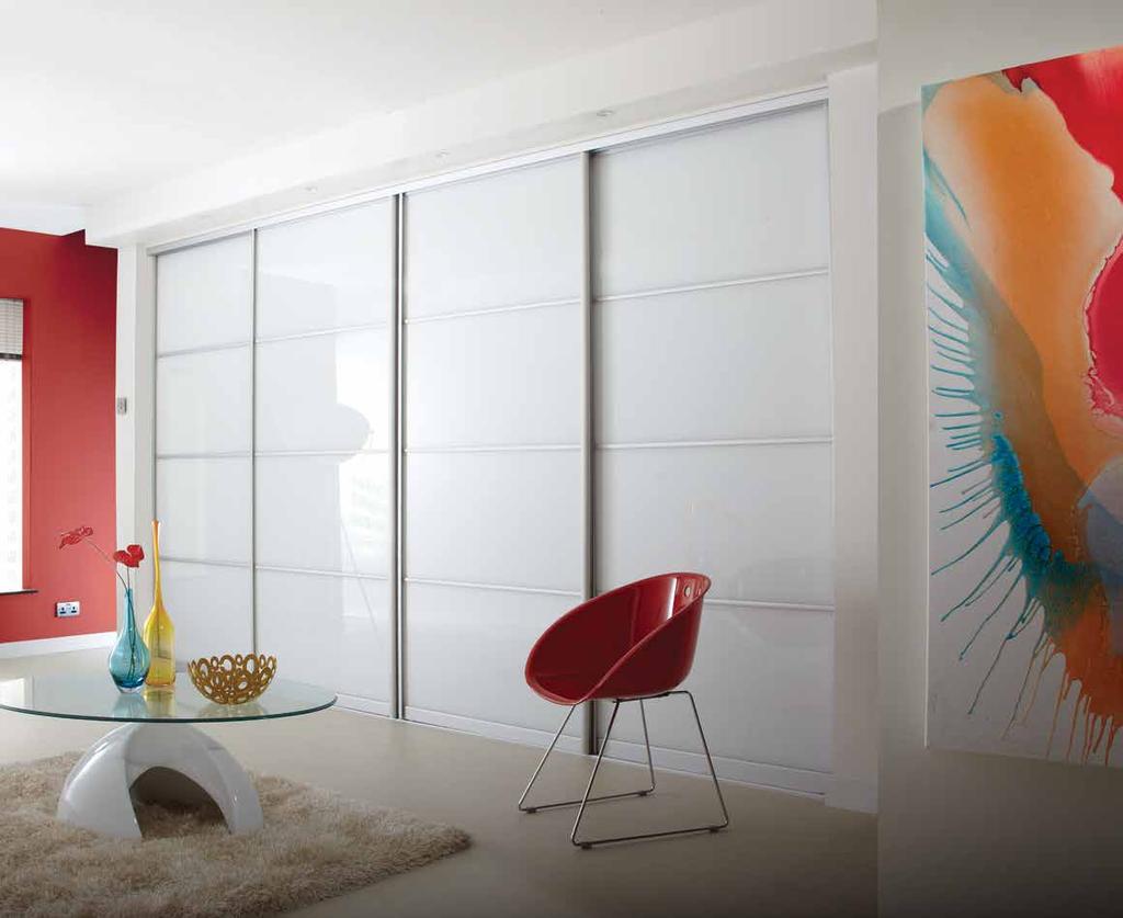 PURE WHITE MODERN CONFIGURATION D 3 4 PANEL MATERIAL 3 4