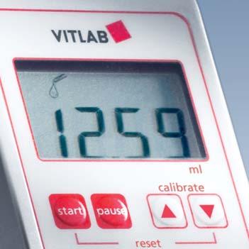 The patented 2) return dosage system from VITLAB has two advantages: it prevents the loss of valuable reagents and reduces the risk of splashing.