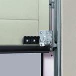 Side hand guard With Garador sectional doors the side tracks are completely enclosed so that fingers