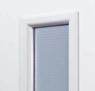 A modern, harmonious door appearance is created with a round-style composite glazing frame.