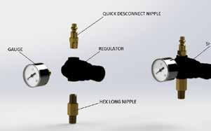 Standard regulator kit (0-30 PSI) Part number: 110-080 REFERENCE PART NUMBER: R125-5PB Standard pressure regulator (0-30 psi) 1/4 npt.