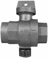 A brass 2" square operating head that is easily pinned to existing curb stops is available separately. - All Stop & Drain ball valves are directional. - For outlet connection options, see page 2.