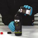 Pour 250ml of the RAPTOR hardener into the pre-filled bottle of 750ml of RAPTOR coating or combine them at a 3 parts RAPTOR