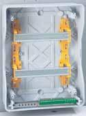 Reversible door The doors of 2 to 8-module have a horizontal axis of rotation and are fitted with a brake