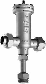 Pressure Regulators for Cryogenics Pressure build-up regulator Type 2357-3 with safety function and integrated pressure relief valve Pressure regulator for cryogenic gases and liquids as well as