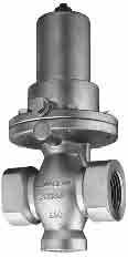 functioning as the operating element Compact design with small overall height Spring-loaded, single-seated valve with balanced plug Versions Type 44-0 B Pressure Reducing Valve Valve PN 25 (Class