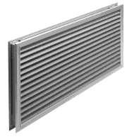 SECTION A - GRILLES AND LOUVRES Description The Aluminium Door grille has horizontally mounted blades firmly fixed into a frame.