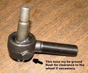 Next, assemble the tie rod assembly by placing the ¾ jam nuts on the tie rod end shanks.