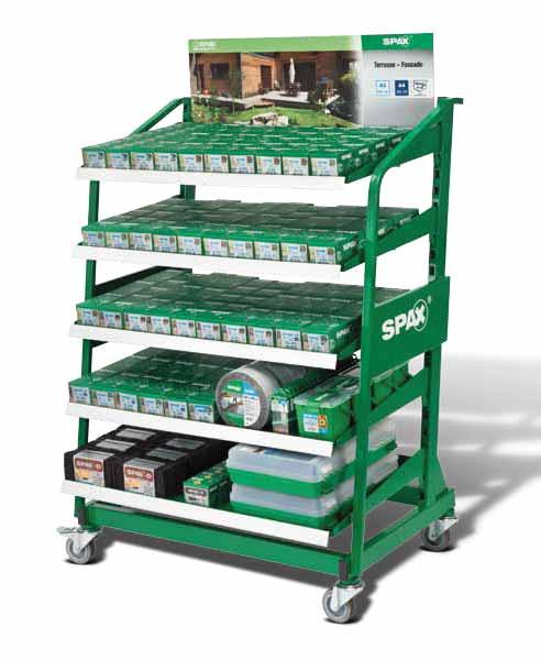 EXTRAS ORDER SYSTEMS The shelf on wheels Speedy With 5 variable floors and 4 wheels. NEW! - Speedy.