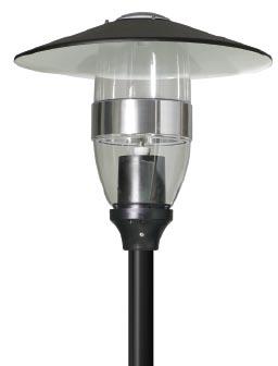 ARCHITECTURAL lighting SHERWOOD AL345/6 Benefits Modern park fitting suited to a wide variety of applications Choice of two styles Features Polycarbonate upper bowl mounted onto a black plastic base