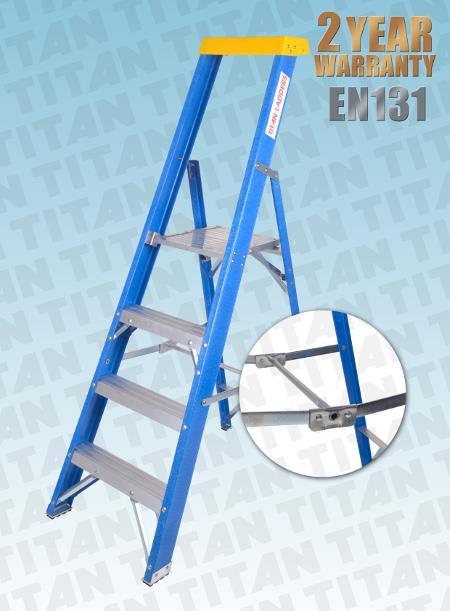 TITAN CODE F018-104/F018-110 Fibreglass Platform Steps A range of fibreglass ladders covering all