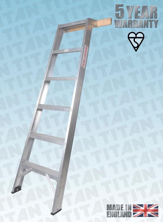 TITAN CODE TSL06-TSL13 Aluminium Shelf Ladder The widest range of shelf ladders available. Combine light weight with rigidity designed for access to shelfing units.