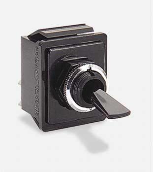700 & 750 Lever Switches 6A 50Vac Single and Double Pole Nylon lever switches 6(4)A 50Vac T85 Ratings up to 0A, 50V ac Single and double pole Wide choice of terminals hoice of circuit options