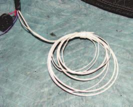#44a #44b #44c Photo #44a & 44b & 44c: A blue wire is supplied in the main harness with a female connector on one end.