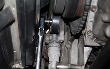 SERPENTINE BELT REPLACEMENT Step 1: In order to replace the serpentine belt, the air conditioning compressor