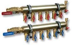 M-8220 high capacity MANIFOLDS Thermal insulation jackets available, Items 822-867 & 822-868 The M-8220 high capacity manifold is ideal for hydronic radiant applications that require high flow rates