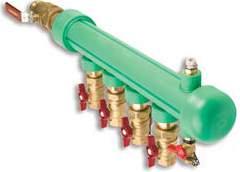 GeoGreen Geothermal Manifold System The Legend GeoGreen M-8400 Geothermal manifold system offers the ultimate in lightweight durability, labor savings and installation flexibility for commercial and