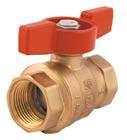 TM BALL VALVES SPECIALTY BALL VALVES Full Port Ball Valve, Locking Device Traditional & no lead forged brass, 600 CWP (1/2-2"), 400 CWP (2-1/2-4 ) 150 WSP NSF 61-G Listed (T/S-1001NL) UL listed