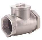 TM Gate, check, low pressure valves & y-strainers STAINLESS STEEL CHECK VALVES 316 Stainless Steel Check Valve 600 CWP, 125 WSP Naturally lead free 304 Stainless Steel In-Line Check Valve 200 CWP,