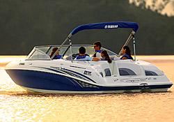 It s obvious the SX230 is a great deal of boat for the money. It s 23-feet long, roomy enough for ten people and powered by a 280-horsepower internal propulsion system.
